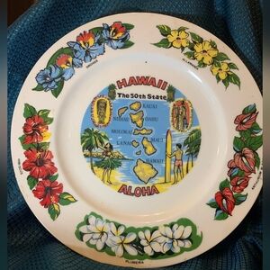 Hawaii Themed Decorative Plate